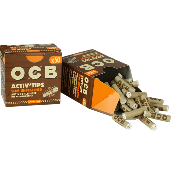 OCB - Activ’Tips Slim Unbleached 7mm (50 Stück)